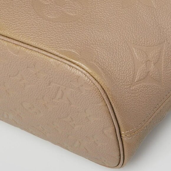 Louis Vuitton Tourterelle Monogram Giant Empreinte Leather Neverfull MM NM Bag - Picture 4 of 9